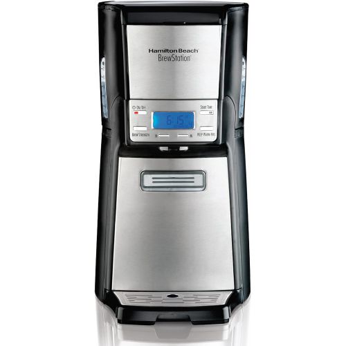  Hamilton Beach (48465) Coffee Maker with 12 Cup Capacity & Internal Storage Coffee Pot, Brewstation, Black & Stainless