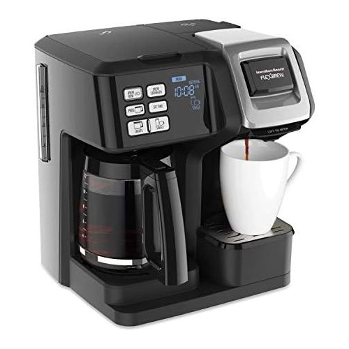  Hamilton Beach 49976 FlexBrew Coffee Maker, Single Serve & Full 12 Pot, Compatible for K-Cup Pods or Grounds, Black