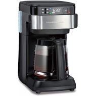 Hamilton Beach Works with Alexa Smart Coffee Maker, Programmable, 12 Cup Capacity, Black and Stainless Steel (49350)  A Certified for Humans Device