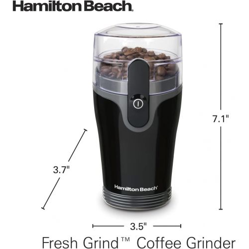  Hamilton Beach Fresh Grind 4.5oz Electric Coffee Grinder for Beans, Spices and More, Stainless Steel Blades, Black