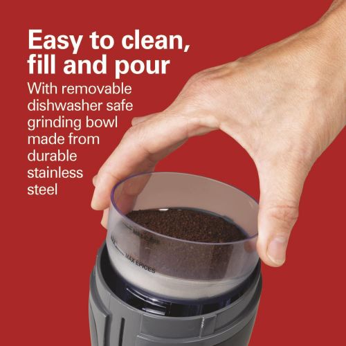  Hamilton Beach Fresh Grind 4.5oz Electric Coffee Grinder for Beans, Spices and More, Stainless Steel Blades, Black