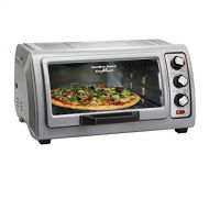Hamilton Beach 6-Slice Countertop Toaster Oven with Easy Reach Roll-Top Door, Bake Pan, Silver (31127D): Kitchen & Dining