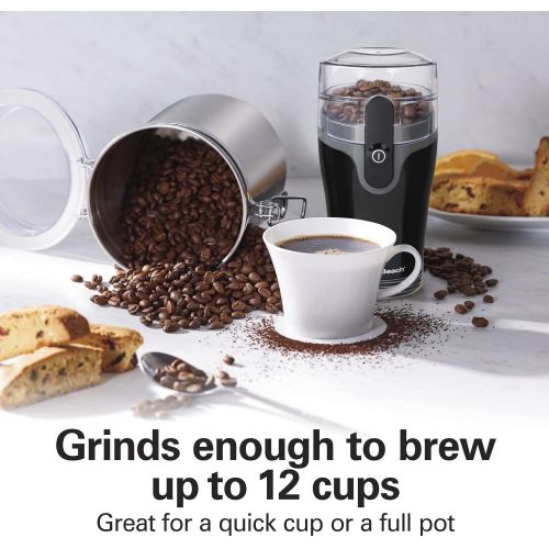  [아마존베스트]Hamilton Beach Fresh Grind 4.5oz Electric Coffee Grinder for Beans, Spices and More, Stainless Steel Blades, Black