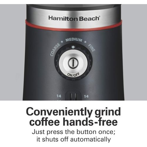  [아마존베스트]Hamilton Beach 10oz Electric Coffee Grinder with Multiple Grind Settings for up to 14 Cups, Stainless Steel Blades, Black