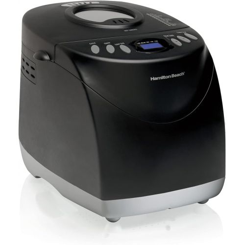  [아마존베스트]Hamilton Beach 2 Lb Digital Bread Maker, Programmable, 12 Settings + Gluten Free, Dishwasher Safe Pan + 2 Kneading Paddles, Black (29882)