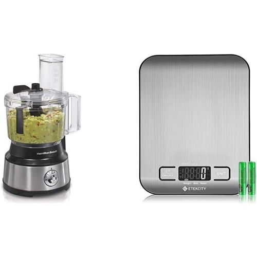  [아마존베스트]Hamilton Beach 10-Cup Food Processor & Vegetable Chopper with Bowl Scraper, Stainless Steel & Etekcity Food Scale, Digital Kitchen Weight Grams and Ounces for Baking and Cooking, S