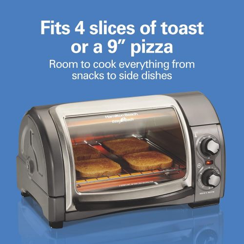  [아마존베스트]Hamilton Beach 31344D Easy Reach With Roll-Top Door Toaster Oven 4-Slice Silver