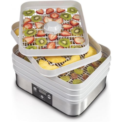  [아마존베스트]Hamilton Beach 32100A Digital Food Dehydrator, 5 Tray, Gray