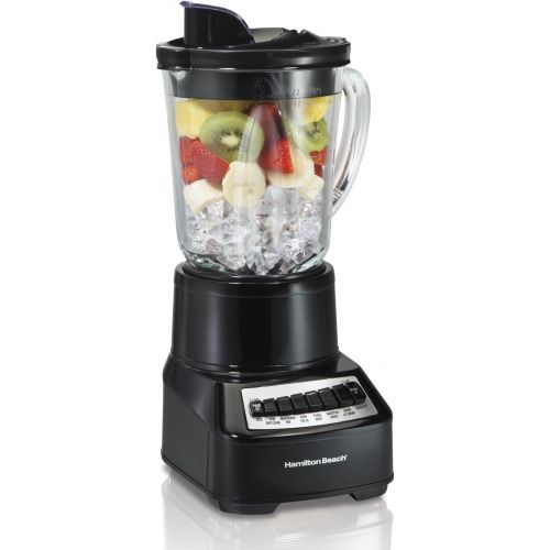  Hamilton Beach Wave Crusher Blender with 14 Functions & 40oz Glass Jar for Shakes and Smoothies, Black (54220)