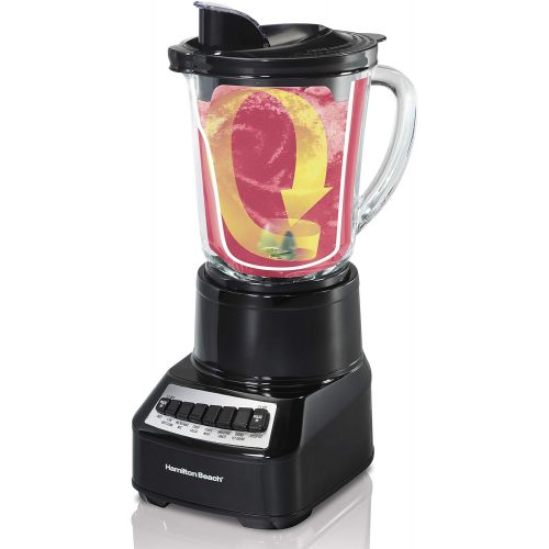  Hamilton Beach Wave Crusher Blender with 14 Functions & 40oz Glass Jar for Shakes and Smoothies, Black (54220)