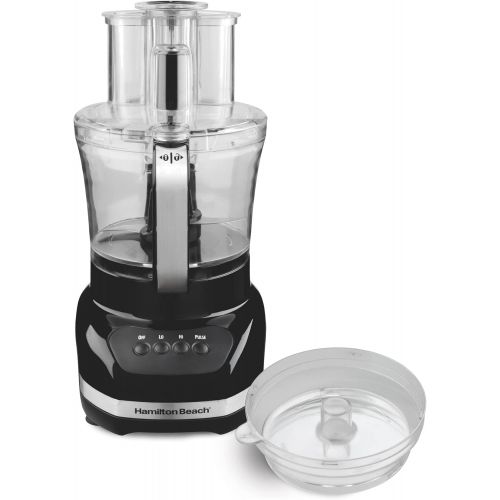  Hamilton Beach Big Mouth Duo Plus 12 Cup Food Processor & Vegetable Chopper with Additional Mini 4 Cup Bowl, Black (70580)