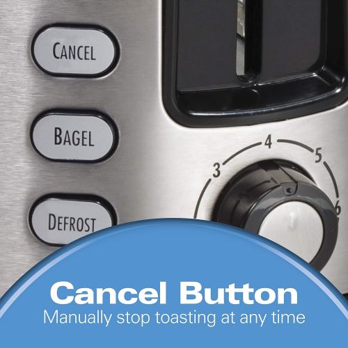  Hamilton Beach 2 Slice Extra Wide Slot Toaster with Shade Selector, Toast Boost, Auto Shutoff, Black (22633)