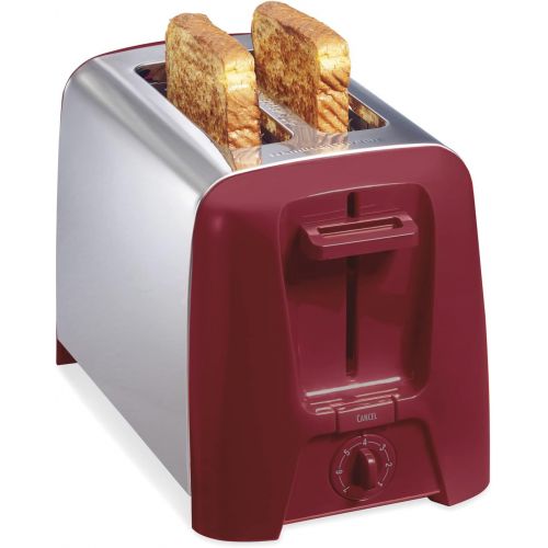  Hamilton Beach Extra-Wide Slot Toaster with Shade Selector, Auto-Shutoff, Cancel Button and Toast Boost, 2-Slice, Red