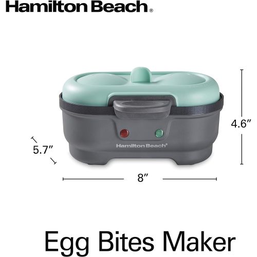  Hamilton Beach Electric Egg Bites Cooker & Poacher with Removable Nonstick Tray Makes 2 in Under 10 Minutes, Teal (25506)