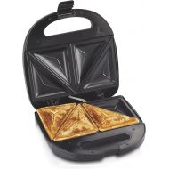 Hamilton Beach Electric Sandwich Maker and Toaster Makes Omelets and Grilled Cheese, 4 Inch, Easy to Store, Black (25430)