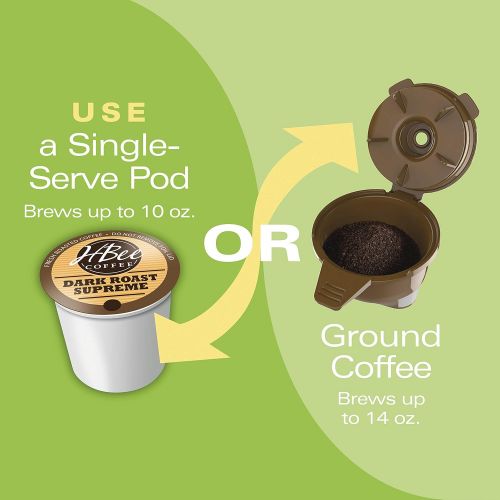  [아마존베스트]Hamilton Beach FlexBrew Single Serve Coffee Maker, Compatible with K-Cup Pods and Grounds, Black (49974)