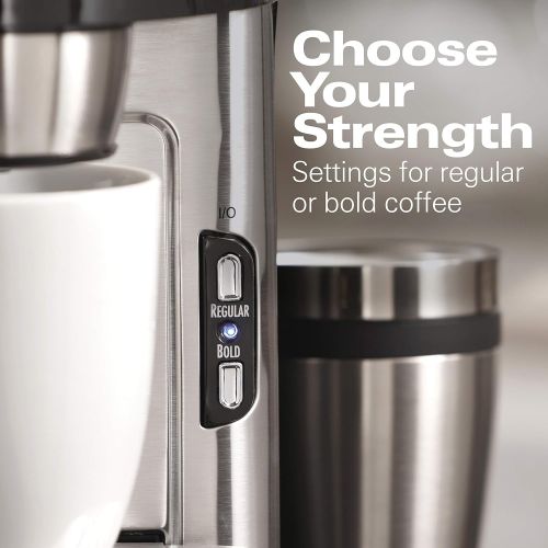  [아마존베스트]Hamilton Beach Scoop Single Serve Coffee Maker, Fast Brewing, Stainless Steel (49981A)