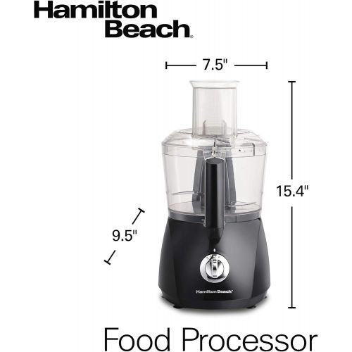  [아마존베스트]Hamilton Beach ChefPrep 10-Cup Food Processor & Vegetable Chopper with 6 Functions to Chop, Puree, Shred, Slice and Crinkle Cut, Black (70670)