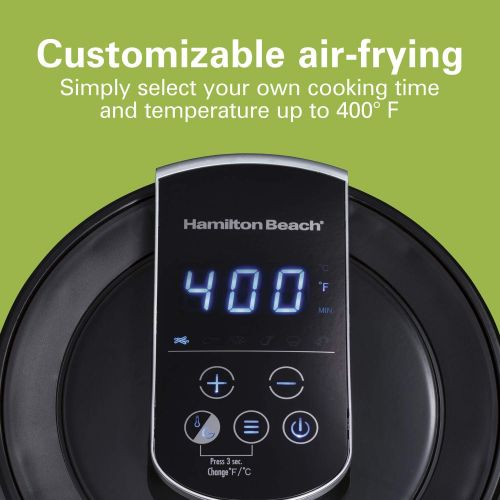  [아마존베스트]Hamilton Beach 2.6 Quart Digital Air Fryer Oven with 6 Presets, Easy to Clean Nonstick Basket, Black (35050)