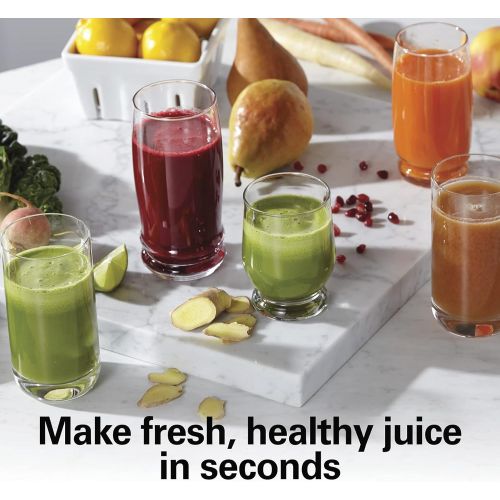  [아마존베스트]Hamilton Beach Pro Juicer Machine, Big Mouth Large 3” Feedchute, Easy to Clean, Centrifugal, BPA Free, 800W (67608A), Silver