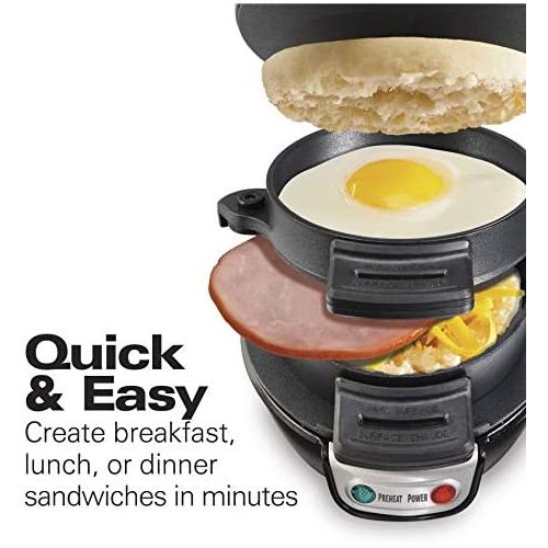  [아마존베스트]Hamilton Beach Breakfast Sandwich Maker, Black (25477)