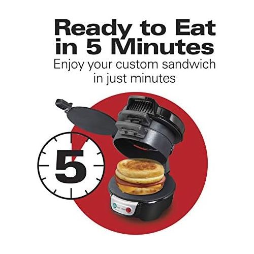  [아마존베스트]Hamilton Beach Breakfast Sandwich Maker, Black (25477)