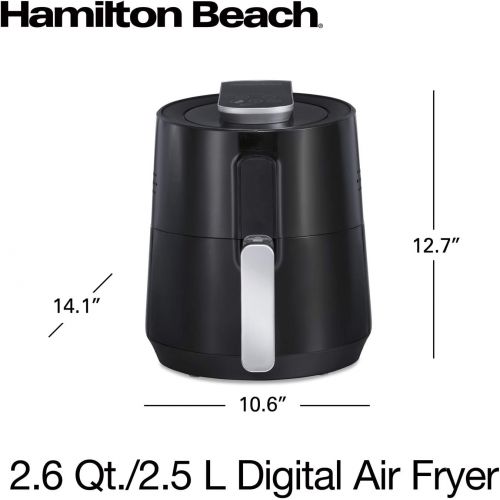  Hamilton Beach 35050 Digital Air Fryer, Black, Large 2.5 Liter Capacity