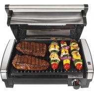 Hamilton Beach (25361) Electric Indoor Grill & Searing Grill with Removable Plates and Viewing Window, Silver