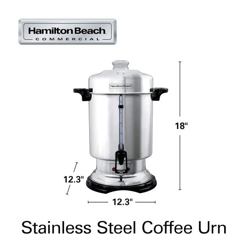  Hamilton Beach D50065 Commercial 60-Cup Stainless-Steel Coffee Urn, Silver