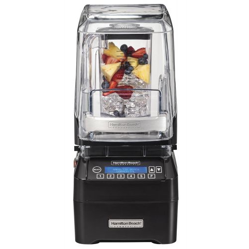  Hamilton Beach Commercial HBH755 The Eclipse Blender, 64 oz.2L, 3 hp, Quiet Blend Technology, 18.5 Height, 8.5 Width, 10.75 Length, Black