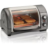 Hamilton Beach Countertop Toaster Oven Easy Reach with Roll-Top Door, 6-Slice & Auto Shutoff, Silver (31127)