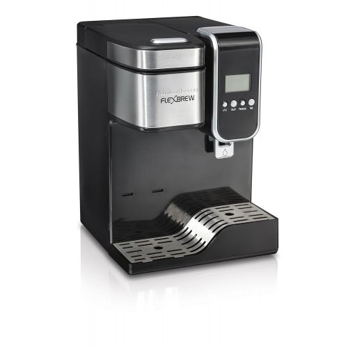  Hamilton Beach Single-Serve Coffee Maker, Programmable FlexBrew with Hot Water Dispenser (49988)