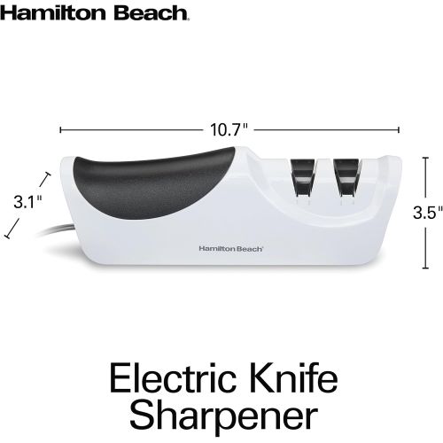  Hamilton Beach 86600 Electric Knife Sharpener, One Size, White