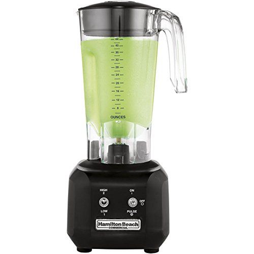  Hamilton Beach Commercial HBB250R Rio Bar Blender, 3/4 Peak hp, 2 Speed with Pulse Motor, 44 oz. Polycarbonate Wave Action Container, Black