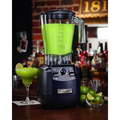  Hamilton Beach Commercial HBH550 The Fury Blender, 3 hp, 2 Speeds, Pulse, 64 oz./1.8 L Cutter Assembly Polycarbonate Container, 18.04 Height, 8.89 Width, 8.07 Length, Black