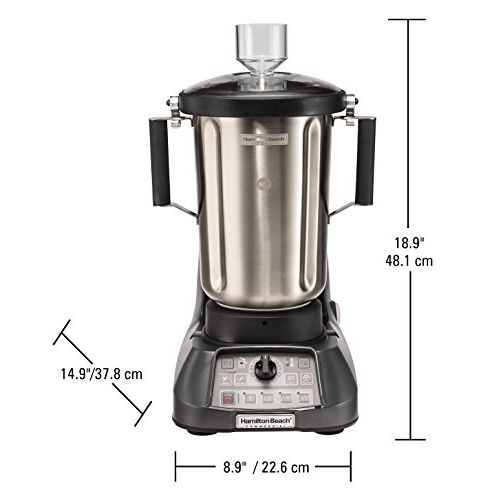  Hamilton Beach Commercial HBF1100S Culinary Blender, 1 gal/4 L, Powerful Precision with Great Results, 19.25 Height, 12 Width, 15 Length, Grey