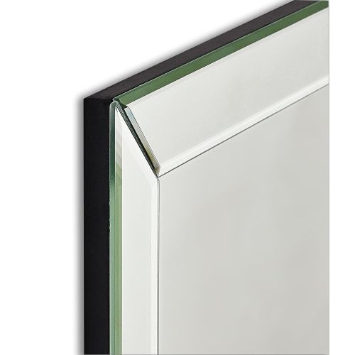  Hamilton Hills Large Flat Framed Wall Mirror with 2 Inch Edge Beveled Mirror Frame | Premium Silver Backed Glass Panel | Vanity, Bedroom, or Bathroom | Mirrored Rectangle Hangs Horizontal or Vert