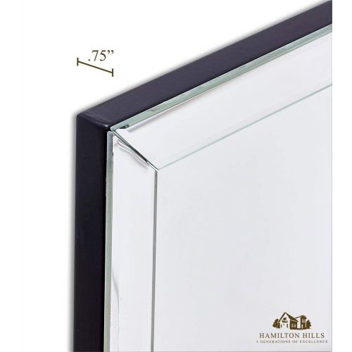  Hamilton Hills Trifold Vanity Mirror | Solid Hinged Sided Tri-fold Beveled Mirrored Edges | 3 Way Hangable on Wall or Tabletop Cosmetic & Makeup Mirror 28 x 40