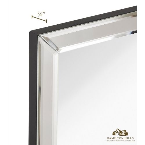  Hamilton Hills Trifold Vanity Mirror | Solid Hinged Sided Tri-fold Beveled Mirrored Edges | 3 Way Hangable on Wall or Tabletop Cosmetic & Makeup Mirror 28 x 40