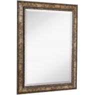 Hamilton Hills NEW Large Embellished Transitional Rectangle Wall Mirror | Luxury Designer Accented Frame | Solid Beveled Glass| Made In USA | Vanity, Bedroom, or Bathroom | Hangs Horizontal or Ve