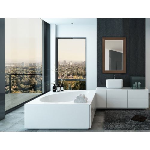  Hamilton Hills NEW Black Modern Metallic Look Rectangle Wall Mirror | Brushed Metal Appearance | Contemporary Simple Design Beveled Glass Vanity, Bedroom, or Bathroom | Hanging Horizontal or Vert