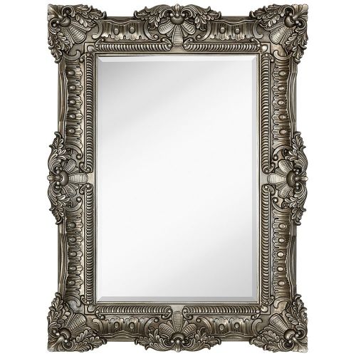  Hamilton Hills Large Ornate White Gloss Baroque Frame Mirror | Aged Luxury | Elegant Rectangle Wall Piece | Vanity, Bedroom, or Bathroom | Hangs Horizontal or Vertical | 100% (30 x