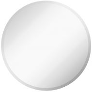 Hamilton Hills Large Simple Round 1 Inch Beveled Circle Wall Mirror | Frameless 30 Inch Diameter Circular MirrorWith a Silver Backed Rounded Mirrored Glass Panel | Best for Vanity, Bedroom, or B