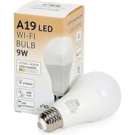 Hamilton Hills LED Smart Bulb - Smart Home Certified Standard Universal A19 E26 Dimmable Lightbulb WiFi Enabled No Hub Required Color Tunable 2700K - 5000K