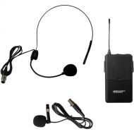 HamiltonBuhl VENU180A-BP915 Beltpack with Lapel Mic and Headset Mic for VENU Sound Systems