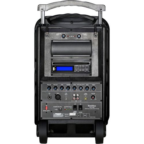 HamiltonBuhl VENU100A Portable PA System with Multi-Format Player & 2 Wireless Handheld Mics