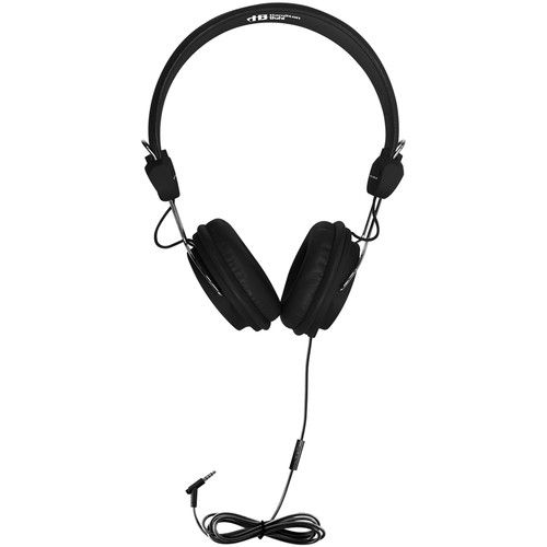  HamiltonBuhl Sack-O-Phones Favoritz Student Headphones with In-Line Microphones (Set of 5, Black)