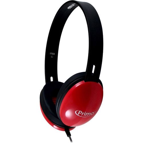  HamiltonBuhl Sack-O-Phones Primo Student Headphones (Set of 5, Red)