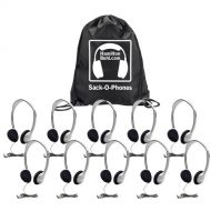 HamiltonBuhl Sack-O-Phones HA2 Personal Headsets with Foam Ear Cushions (10-Pack)