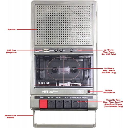  [아마존베스트]Hamilton Buhl Classroom Cassette Player, 2 Station, 1 Watt (D132) (HA802)